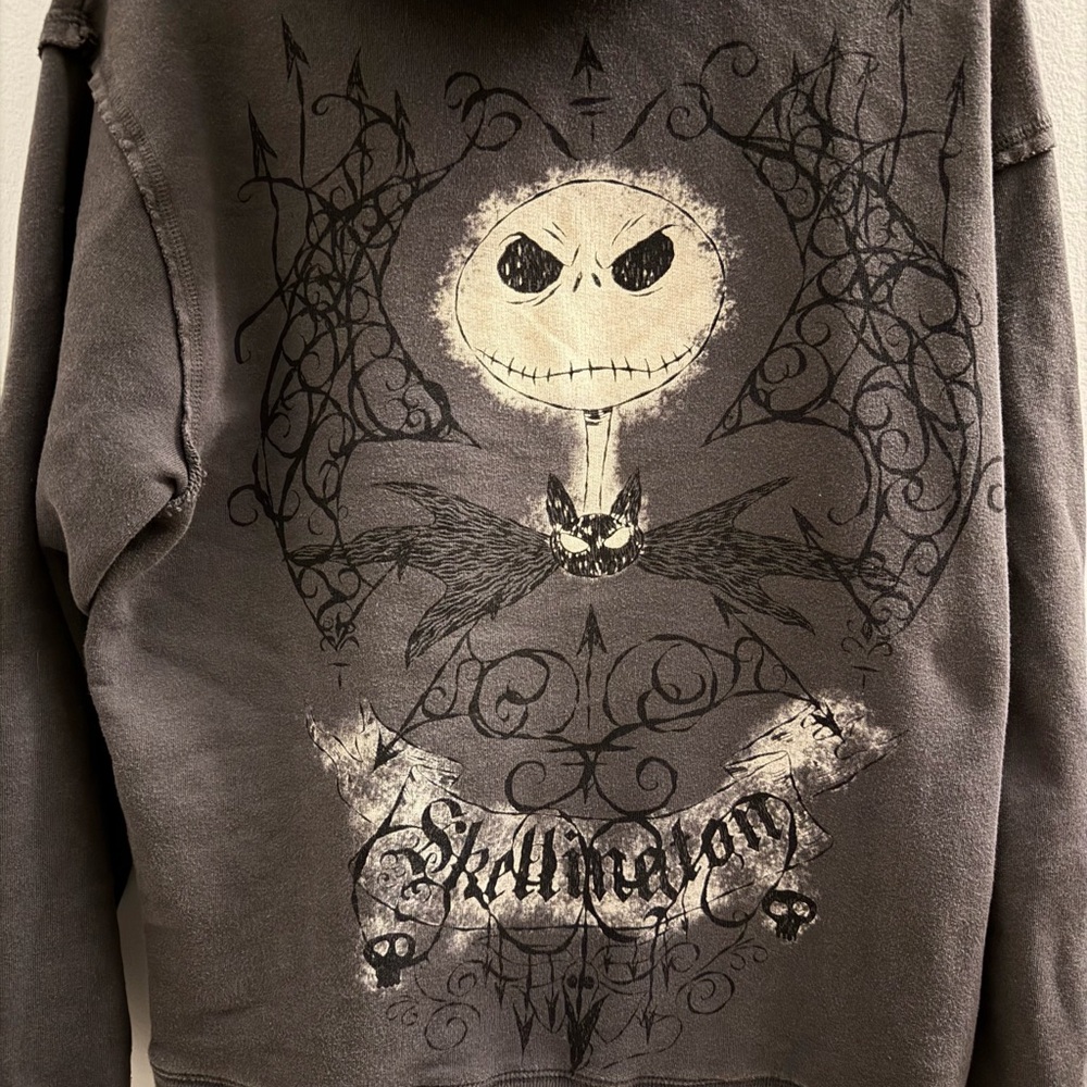 Gray Jack Skellington Graphic Hoodie